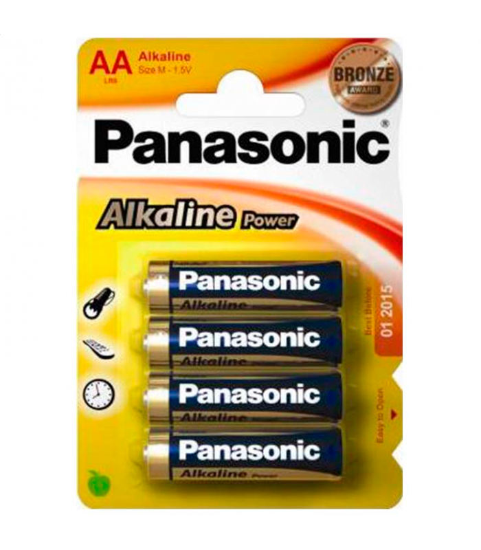PANASONIC BRONZE PILA ALCALINA AA LR6 BLISTER4