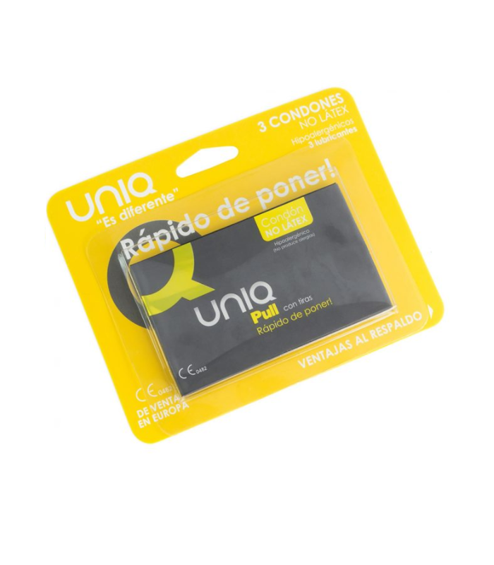 UNIQ PULL CON TIRAS PRESERVATIVO SIN LATEX 3UDS