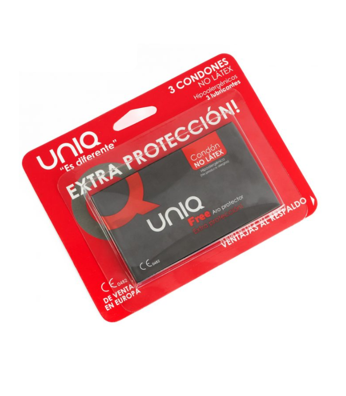 UNIQ FREE ARO PROTECTOR PRESERVATIVO SIN LATEX 3UDS