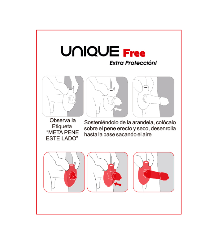 UNIQ FREE ARO PROTECTOR PRESERVATIVO SIN LATEX 3UDS