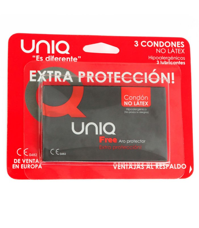 UNIQ FREE ARO PROTECTOR PRESERVATIVO SIN LATEX 3UDS