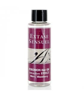 EXTASE SENSUEL A DE MASAJE EFECTO CALOR CON FEROMONAS MORA 100ML
