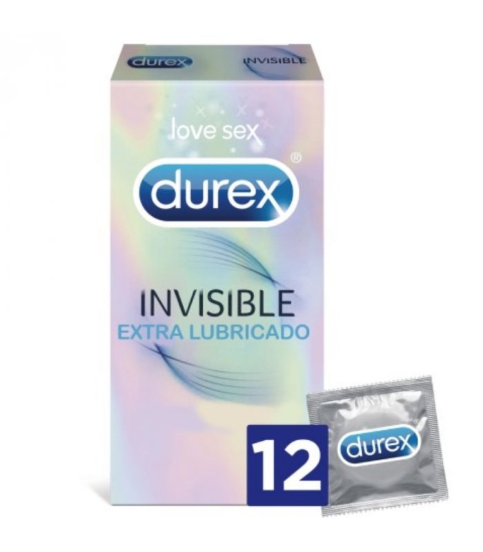 DUREX INVISIBLE EXTRA LUBRICADO 12 UDS