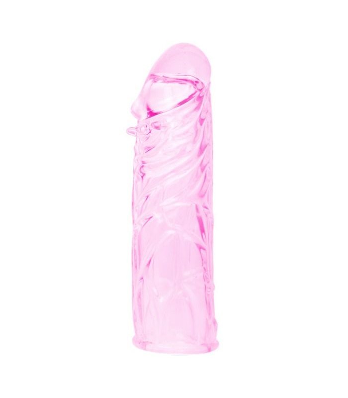 FUNDA ROSA PENE SILICONA ESTIMULANTE 13CM