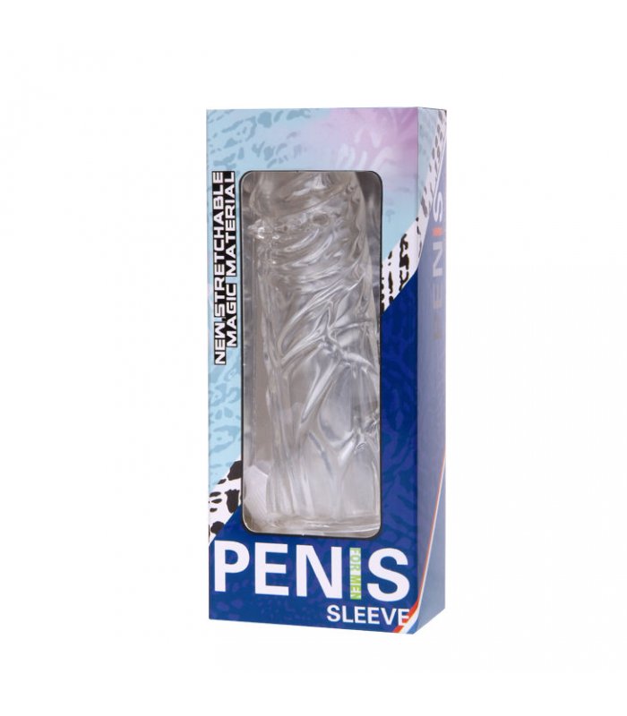 FUNDA TRANSPARENTE PARA EL PENE EN SILICONA 13CM