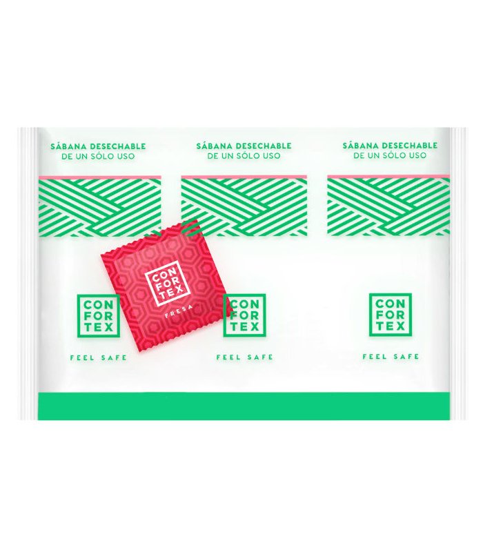CONFORTEX SABANAS HIGIeNICAS DESECHABLES INVIDUAL PRESERVATIVO FRESA