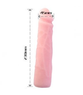 DILDO SILICONA TACTO PIEL REALISTICO 23 CM