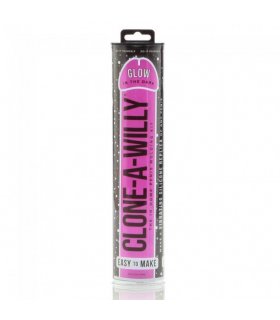 CLONE A WILLY CLONADOR PENE ROSA LUMINISCENTE CON VIBRADOR