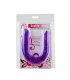DILDO DOBLE EN GELATINA FLEXIBLE LILA