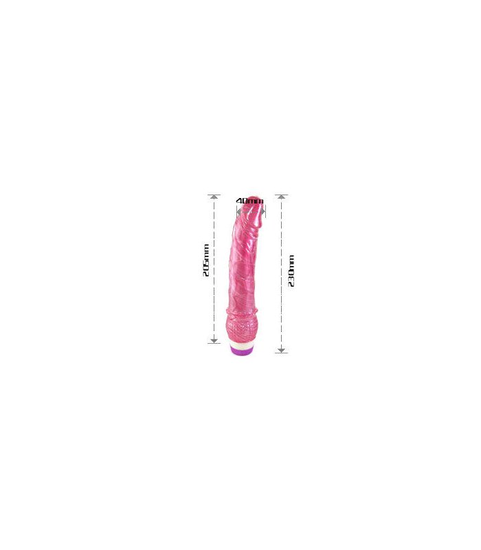 VIBRADOR ROJO REALISTICO 23 CM