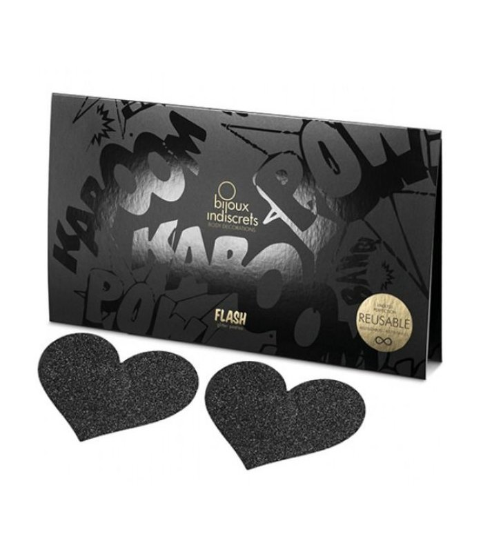 BIJOUX PEZONERAS FLASH CORAZoN NEGRO