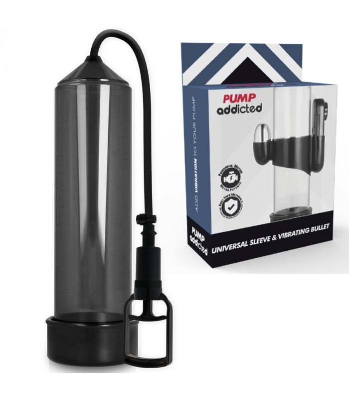 PUMP ADDICTED BOMBA ERECCIoN RX7 NEGRO CON VIBRADOR