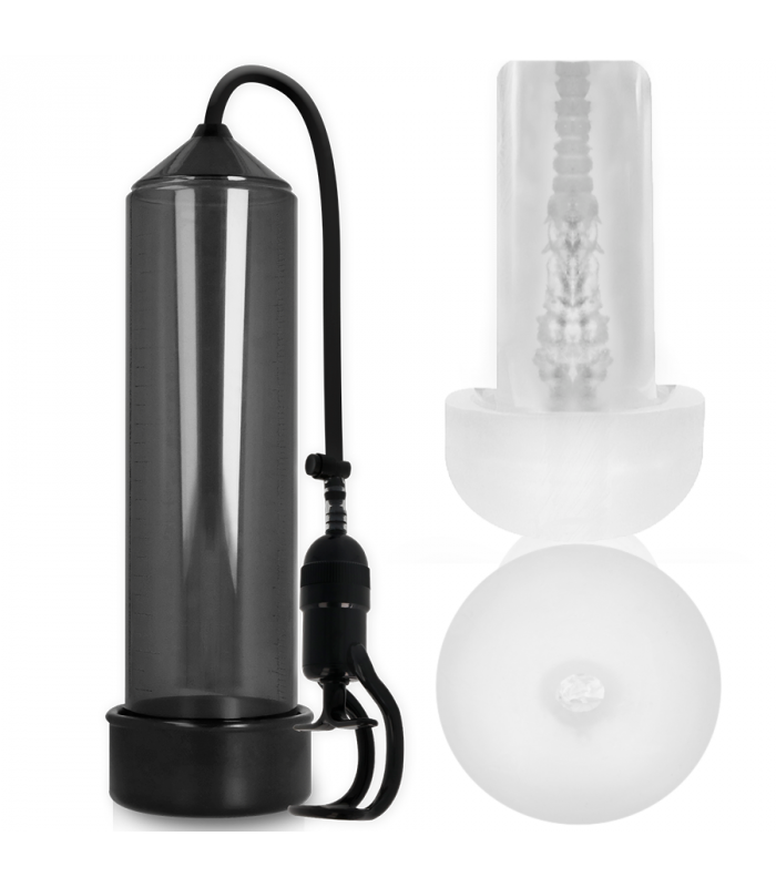 PUMP ADDICTED BOMBA ERECCIoN RX5 BLACK CON MASTURBADOR