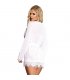 SUBBLIME BABYDOLL MANGA LARGA BLANCO CON FLECOS S M