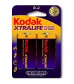 KODAK XTRALIFE PILAS ALCALINAS D LR20 1.5V
