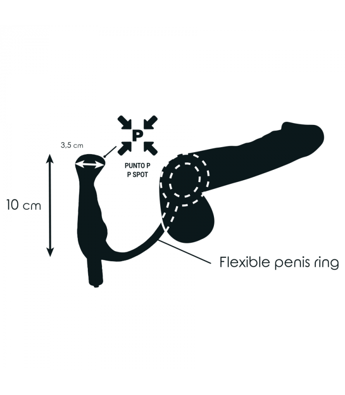 ADDICTED TOYS VIBRADOR PROSTaTICO RECARGABLE NEGRO 10 CM