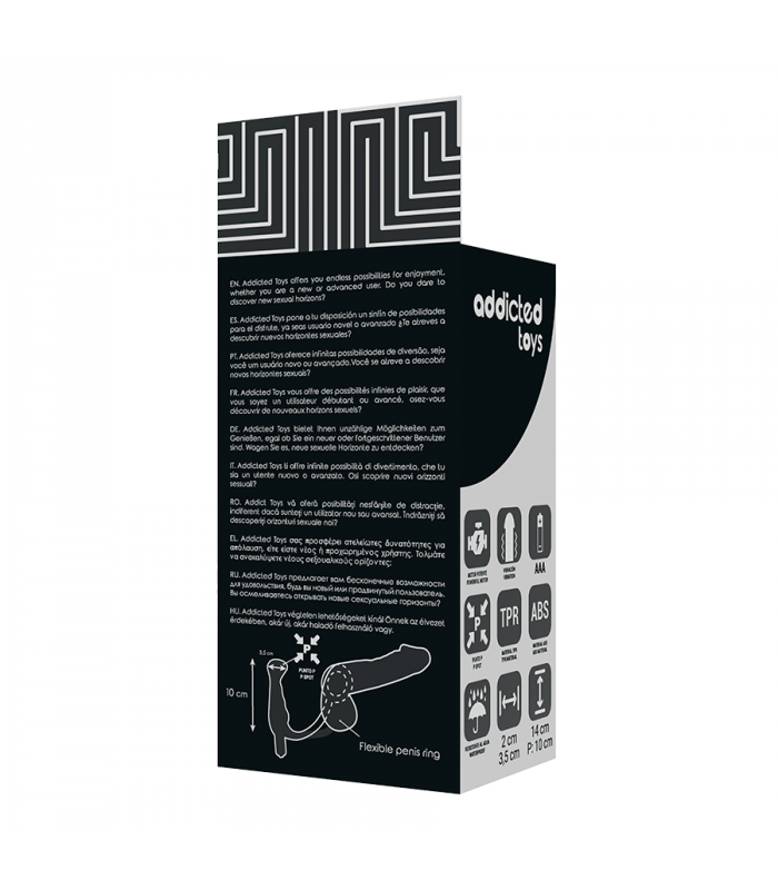 ADDICTED TOYS VIBRADOR PROSTaTICO RECARGABLE NEGRO 10 CM