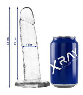 XRAY CLEAR DILDO TRANSPARENTE 18CM X 4CM