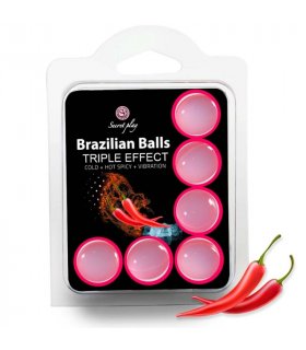 SECRET PLAY SET 6 BRAZILIAN BALLS TRIPLE EFECTO