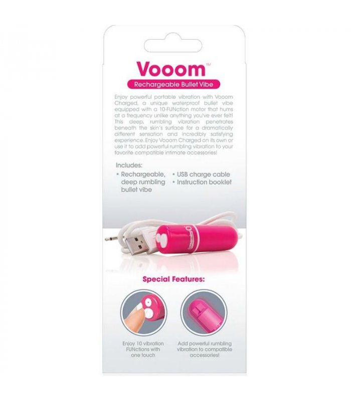 SCREAMING O BALA VIBRADORA RECARGABLE VOOOM ROSA