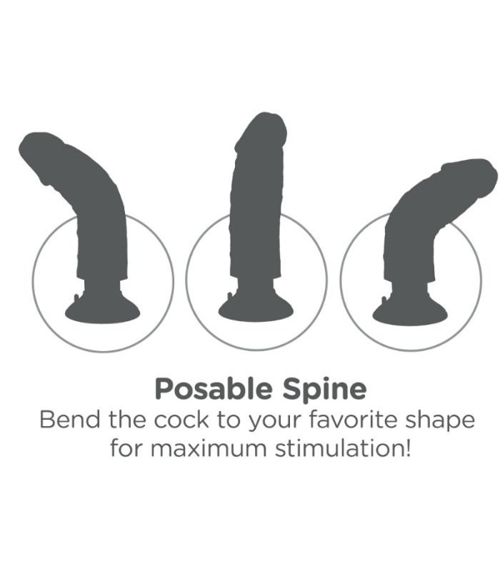 DILDO VIBRADOR KING COCK 1778 CM NATURAL