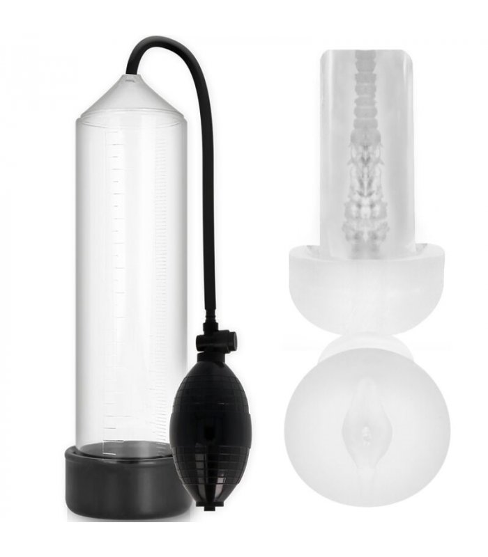 PUMP ADDICTED RX3 BOMBA ERECCIoN NEGRO CON MASTURBADOR