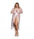 SUBBLIME QUEEN PLUS PEIGNOIR BLANCO MANGA LARGA