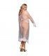 SUBBLIME QUEEN PLUS PEIGNOIR BLANCO MANGA LARGA
