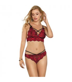 SUBBLIME SET DOS PIEZAS TOP Y PANTIES DE ENCAJES S M