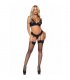 LEG AVENUE SET TRES PIEZAS DE ENCAJES TALLA UNICA NEGRO