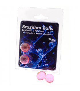TALOKA BRAZILIAN BALLS GEL EXCITANTE EFECTO VIBRACIoN REFRESCANTE 2 BOLAS