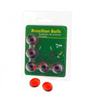 TALOKA BRAZILIAN BALLS GEL iNTIMO FRESAS CHAMPaN 5 BOLAS