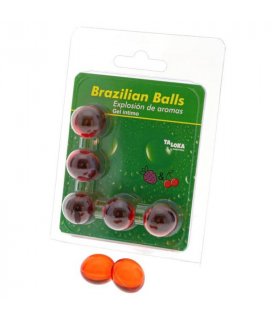 TALOKA BRAZILIAN BALLS GEL iNTIMO FRESA CEREZA 5 BOLAS