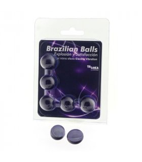 TALOKA BRAZILIAN BALLS GEL EXCITANTE EFECTO VIBRACIoN ELeCTRICA 5 BOLAS