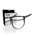 FETISH SUBMISSIVE ARNÉS SILICONA NEGRO 15CM