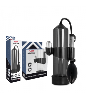 PUMP ADDICTED BOMBA ERECCIoN RX3 NEGRO CON VIBRADOR