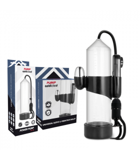 PUMP ADDICTED BOMBA ERECCIoN RX5 TRANSPARENTE CON VIBRADOR