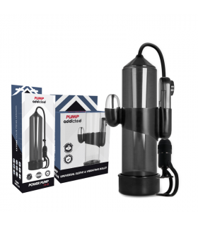 PUMP ADDICTED BOMBA ERECCIoN RX5 NEGRO CON VIBRADOR