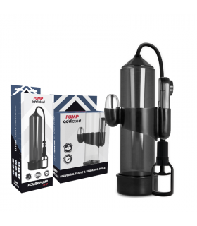 PUMP ADDICTED BOMBA ERECCIoN RX7 NEGRO CON VIBRADOR