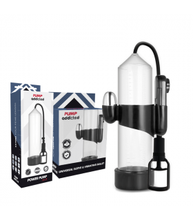 PUMP ADDICTED BOMBA ERECCIoN RX7 TRANSPARENTE CON VIBRADOR