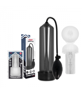 PUMP ADDICTED RX3 BOMBA ERECCIoN TRANSPARENTE CON MASTURBADOR
