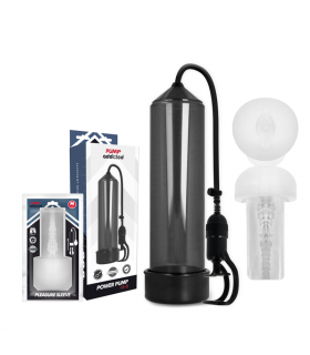 PUMP ADDICTED BOMBA ERECCIoN RX5 BLACK CON MASTURBADOR