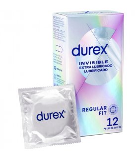 DUREX INVISIBLE EXTRA LUBRICADO 12 UDS