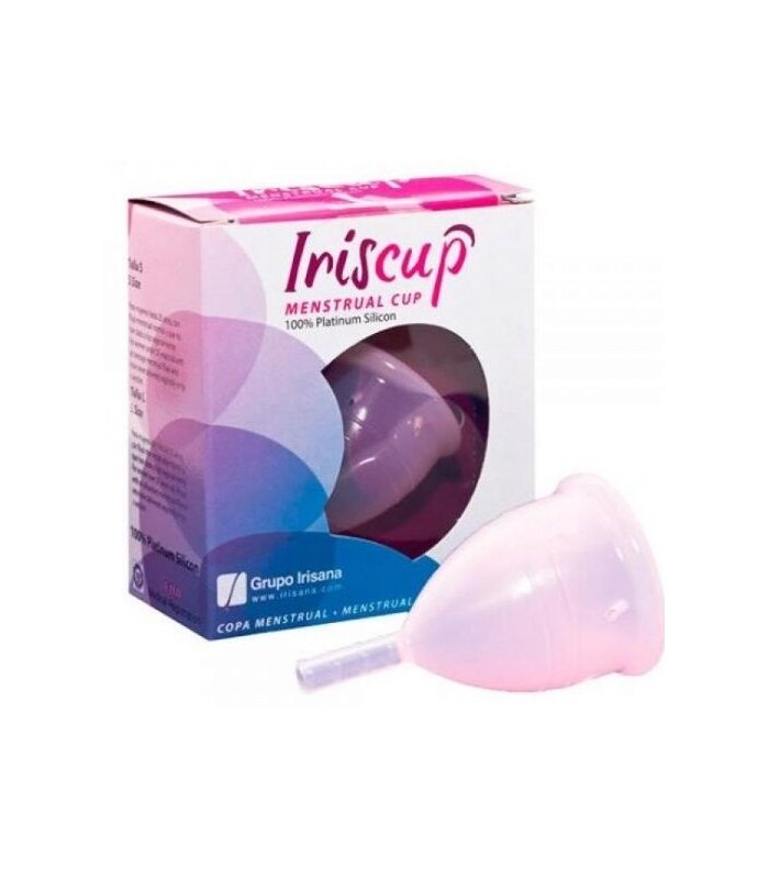 IRISCUP COPA MESTRUAL ROSA GRANDE BOLSA ESTERILIZADORA GRATIS