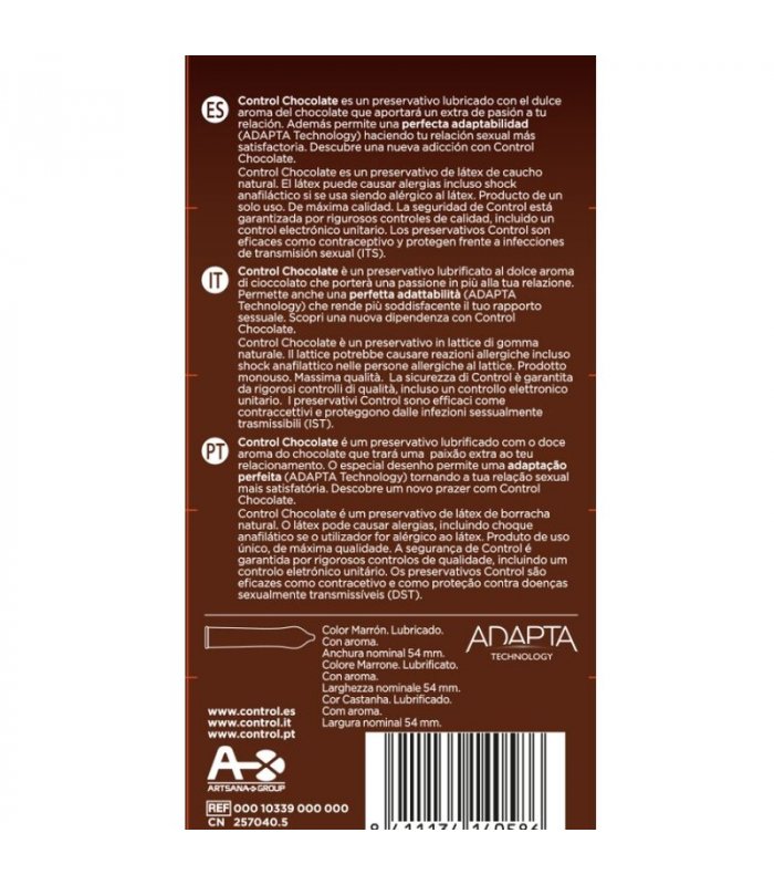 CONTROL CHOCOLATE PRESERVATIVOS 12 UNIDADES