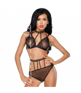 ME SEDUCE DOTTY SET DOS PIEZAS NEGRO S M