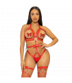 LEG AVENUE TEDDY ARNÉS CON TACHUELAS TALLA