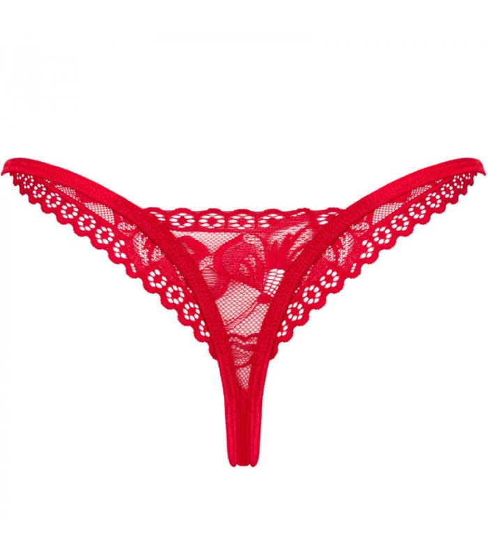 OBSESSIVE LACELOVE TANGA ROJO XS S