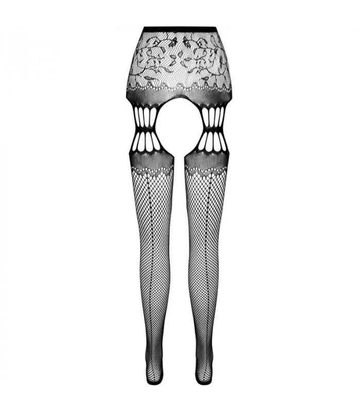 PASSION S027 MEDIAS CON LIGUERO NEGRO TALLA UNICA