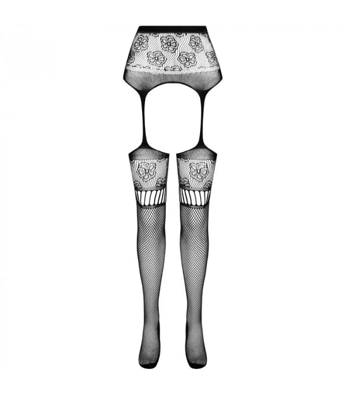 PASSION S030 MEDIAS CON LIGUERO NEGRO TALLA UNICA